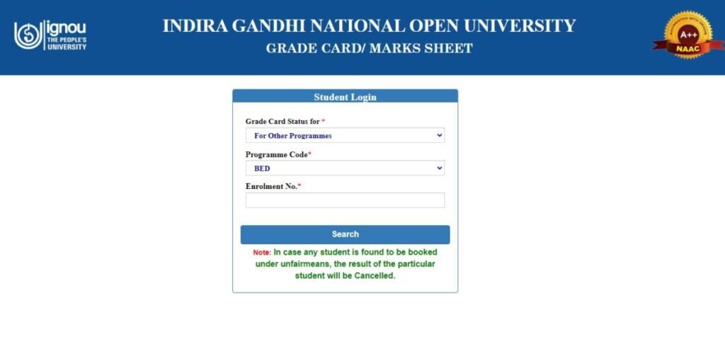 IGNOU B.Ed Result 2024
